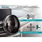 BRUNO ανεμιστήρας αυτοκινήτου BRN-0284, 5" ιντσών, με περιστροφή 360°, 2 ταχύτητες και καλώδιο USB