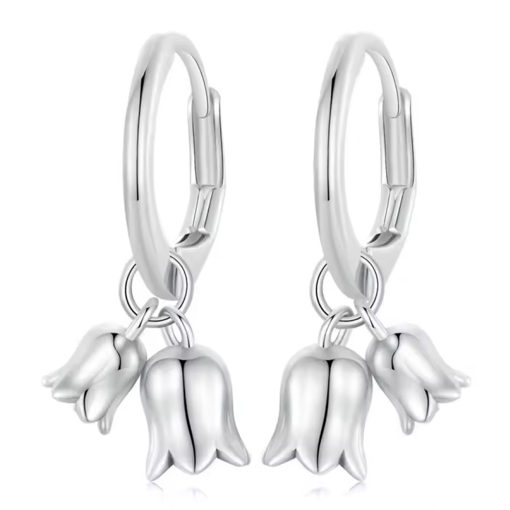 BAMOER σκουλαρίκια κρίκοι BSE909, ασήμι 925, ασημί