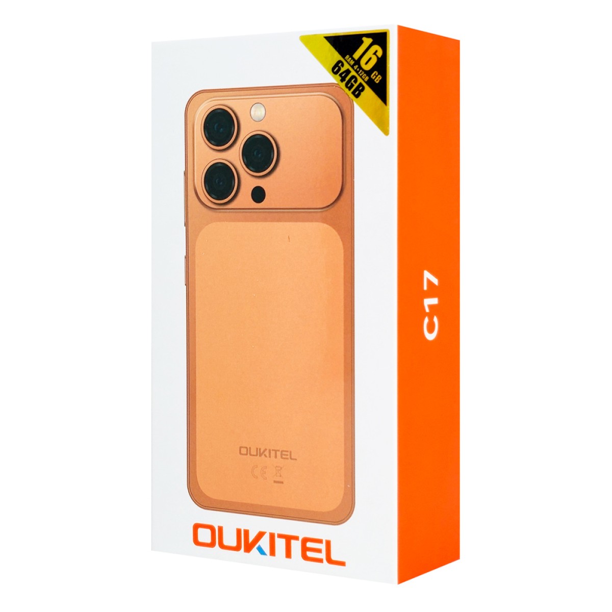 OUKITEL smartphone C17, 6.52", 4/64GB, 5000mAh, πορτοκαλί