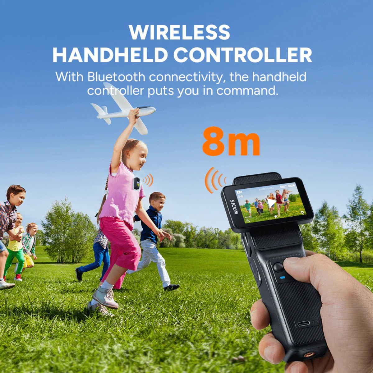 SJCAM action camera C400 με ασύρματο χειριστήριο, 16MP/4K, WiFi, αδιάβροχη θήκη, μαύρη