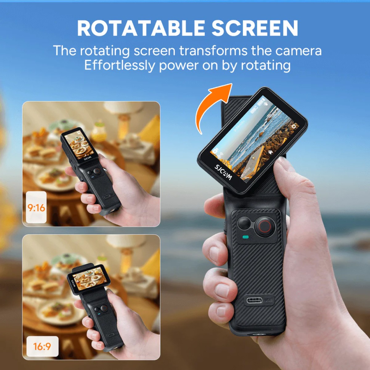 SJCAM action camera C400 με ασύρματο χειριστήριο, 16MP/4K, WiFi, αδιάβροχη θήκη, μαύρη