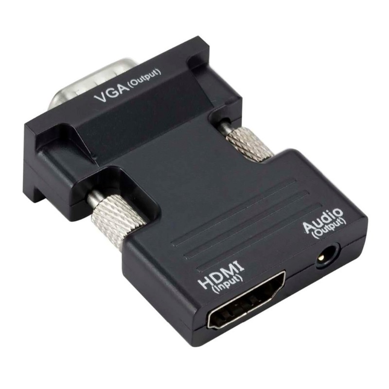 POWERTECH αντάπτορας HDMI σε VGA CAB-H120 με 3.5mm, μαύρος