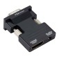 POWERTECH αντάπτορας HDMI (F) σε VGA (M) CAB-H120 με audio, μαύρο
