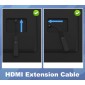 POWERTECH αντάπτορας HDMI CAB-H167, 4K/60Hz, 0.10m, μαύρος