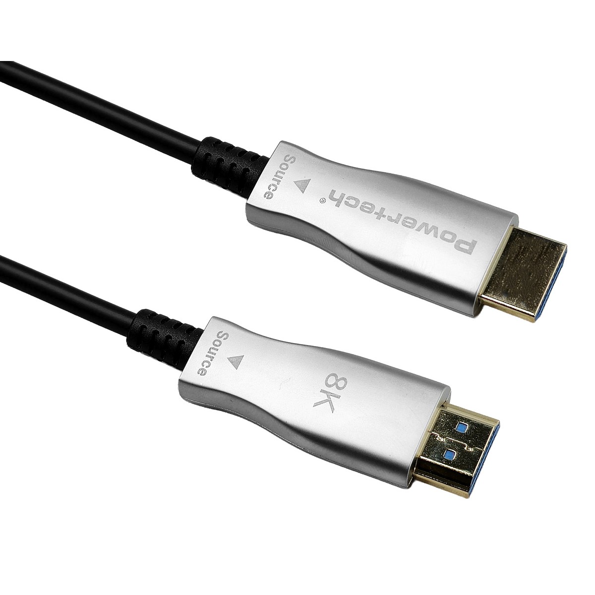 POWERTECH καλώδιο HDMI 2.1 CAB-H193 με Ethernet, 8K/60Hz, 48 Gbps, 10m, μαύρο