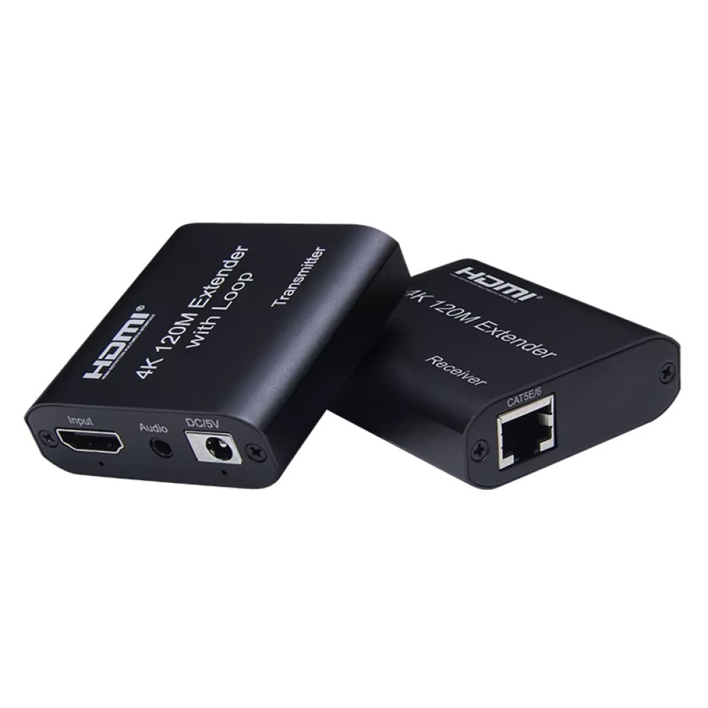 POWERTECH HDMI video extender CAB-H195 μέσω καλωδίου RJ45, 4K/30Hz, με loop, έως 120m