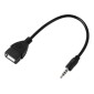 POWERTECH καλώδιο 3.5mm σε USB 2.0 female CAB-J055, 0.5m, μαύρο
