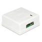 POWERTECH επιτοίχια πρίζα δικτύου CAB-N130, 2 θυρών, Cat.6 UTP, λευκή