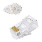 POWERTECH βύσμα RJ45 CAB-N352, Cat 6/6a UTP, modular, διάφανο, 50τμχ