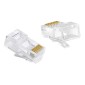 POWERTECH βύσμα RJ45 CAB-N352, Cat 6/6a UTP, modular, διάφανο, 50τμχ