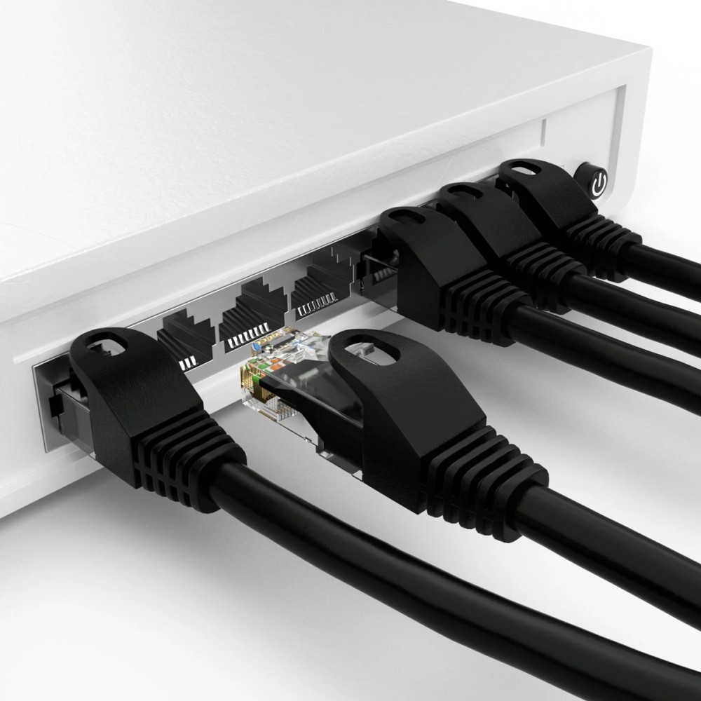 POWERTECH καλώδιο δικτύου CAB-N403, Cat 6 U/UTP, CCA, 250Hz, 1m, μαύρο