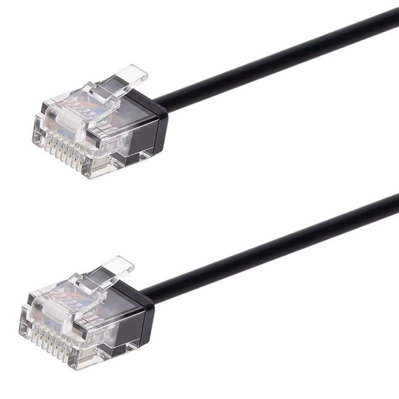 POWERTECH καλώδιο δικτύου CAB-N431, Cat 6A U/UTP, ultra slim, copper, 500MHz, 1m, μαύρο