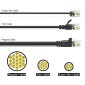 POWERTECH καλώδιο δικτύου CAB-N435, Cat 6A U/UTP, ultra slim, copper, 500MHz, 7.5m, μαύρο