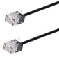 POWERTECH καλώδιο δικτύου CAB-N435, Cat 6A U/UTP, ultra slim, copper, 500MHz, 7.5m, μαύρο
