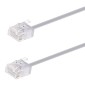 POWERTECH καλώδιο δικτύου CAB-N442, Cat 6A U/UTP, ultra slim, copper, 500MHz, 3m, γκρι