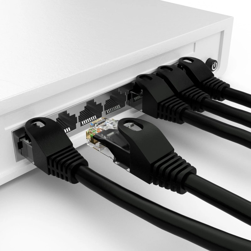POWERTECH καλώδιο δικτύου CAB-N454, Cat 5e U/UTP, CCA, 100Hz, 1.5m, μαύρο