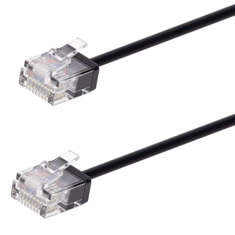 POWERTECH καλώδιο δικτύου CAB-N466, Cat 6A U/UTP, ultra slim, copper, 500MHz, 15m, μαύρο