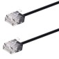 POWERTECH καλώδιο δικτύου CAB-N466, Cat 6A U/UTP, ultra slim, copper, 500MHz, 15m, μαύρο