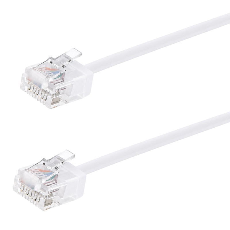 POWERTECH καλώδιο δικτύου CAB-N474, Cat 6A U/UTP, ultra slim, copper, 500MHz, 5m, λευκό