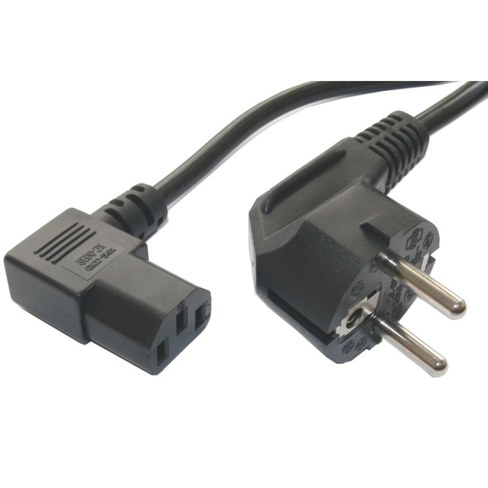 POWERTECH καλώδιο τροφοδοσίας Η/Υ & οθόνης CAB-P003, 3x0.75mm², 1.5m, μαύρο