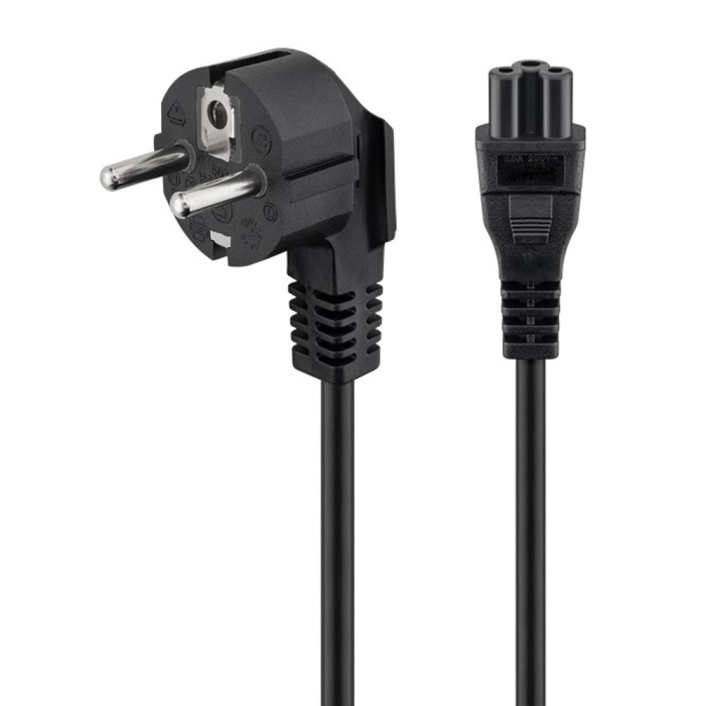 POWERTECH καλώδιο τροφοδοσίας CAB-P029, 3x 0.50mm, 1.5m, μαύρο, 10τμχ