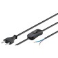 POWERTECH καλώδιο τροφοδοσίας CAB-P033 με διακόπτη, 0.75mm², 1.5m, μαύρο
