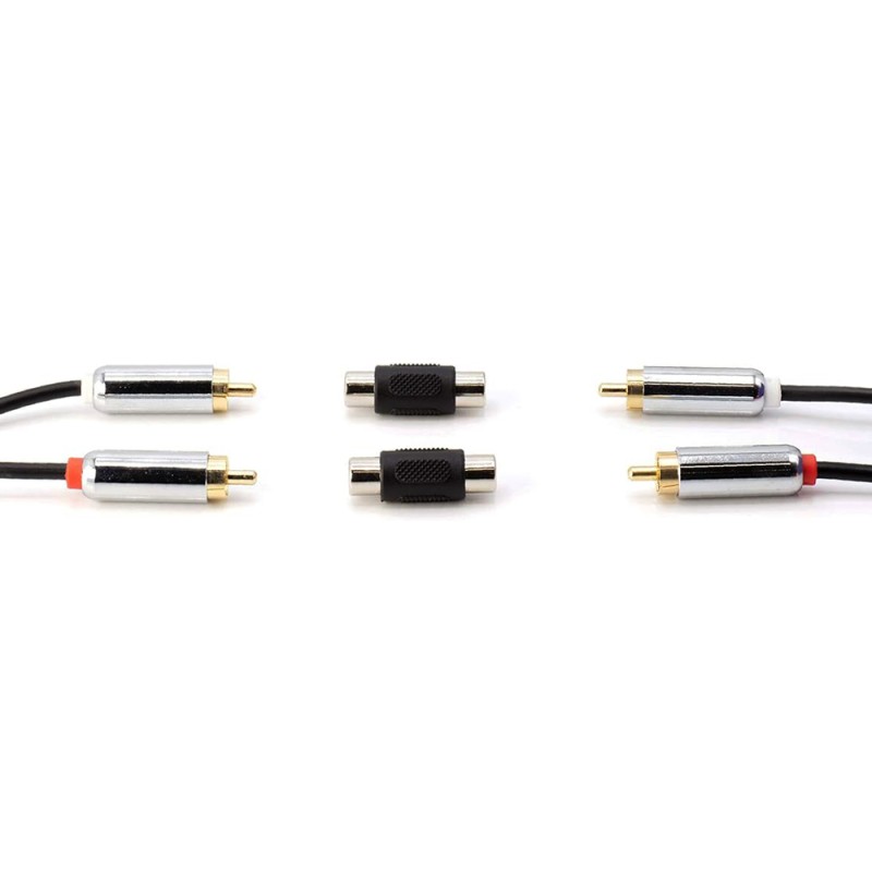 POWERTECH αντάπτορας RCA θηλυκό σε θηλυκό CAB-R021, μαύρος