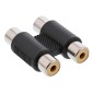 POWERTECH αντάπτορας 2x RCA θηλυκό σε θηλυκό CAB-R022, μαύρος