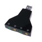 POWERTECH κάρτα ήχου USB CAB-U037, 7.1CH, έξοδος μικρόφωνου & ακουστικού