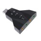 POWERTECH κάρτα ήχου USB CAB-U037, 7.1CH, έξοδος μικρόφωνου & ακουστικού