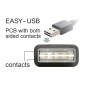 POWERTECH Καλώδιο USB σε USB Micro-B CAB-U132, 90°, Dual Easy USB, 0.5m