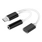 POWERTECH αντάπτορας USB-C σε USB-C & 3.5mm θηλυκό CAB-UC030, λευκός