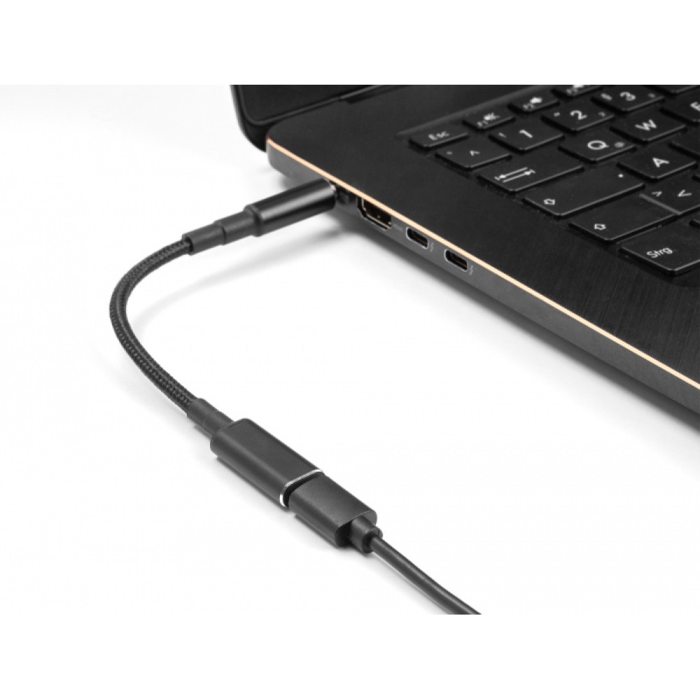 POWERTECH αντάπτορας τροφοδοσίας laptop CAB-UC071, USB-C σε Dell 7.4x5.0mm, μαύρος