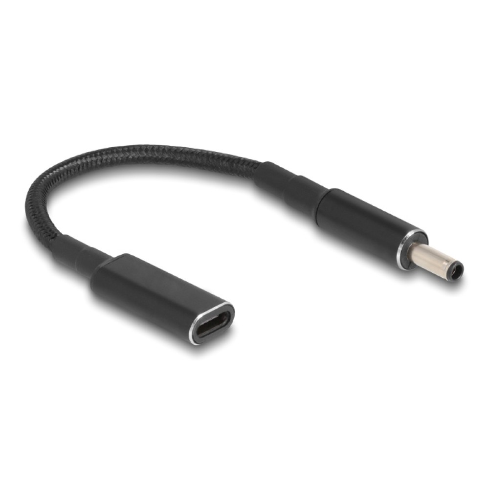 POWERTECH αντάπτορας τροφοδοσίας laptop CAB-UC072, USB-C σε Dell 4.5x3.0mm, μαύρος