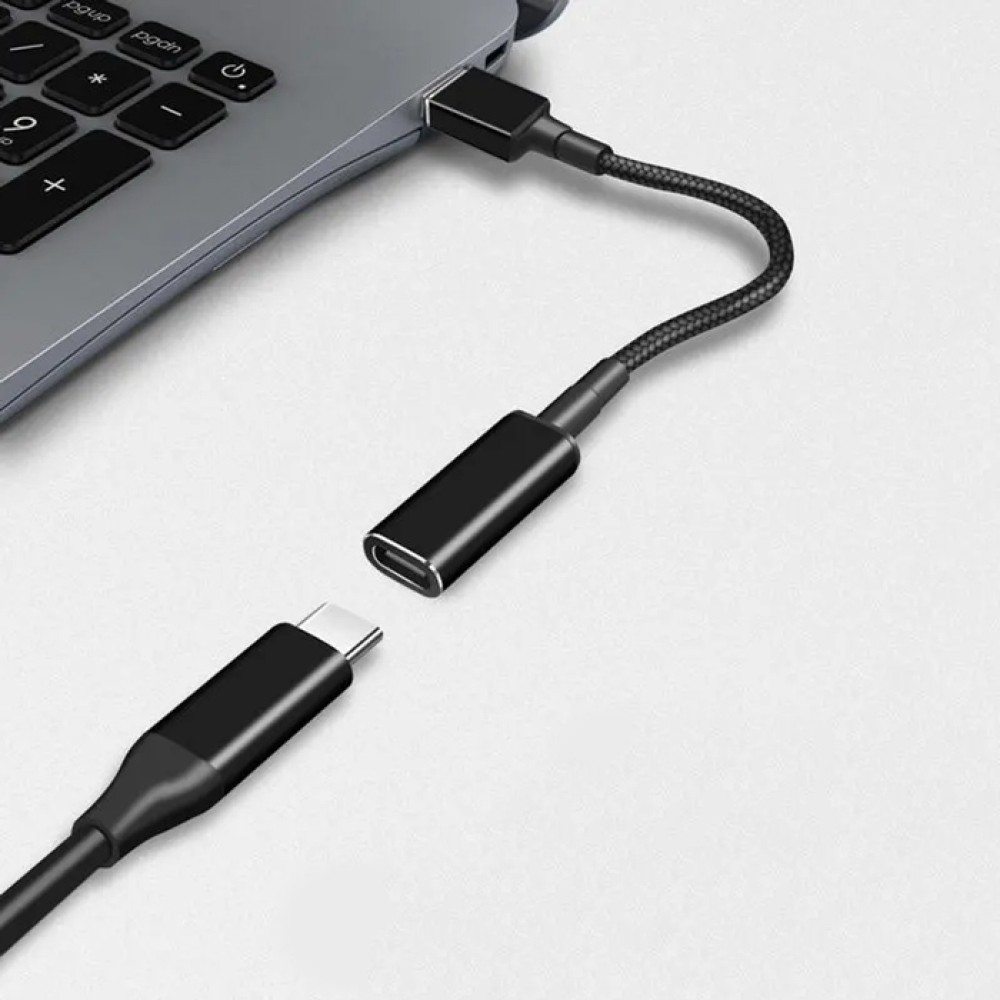 POWERTECH αντάπτορας τροφοδοσίας laptop CAB-UC077, USB-C σε slim tip Lenovo, μαύρος