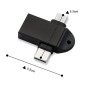 POWERTECH αντάπτορας USB σε USB-C & micro USB CAB-UC090, 5Gbps, μαύρος