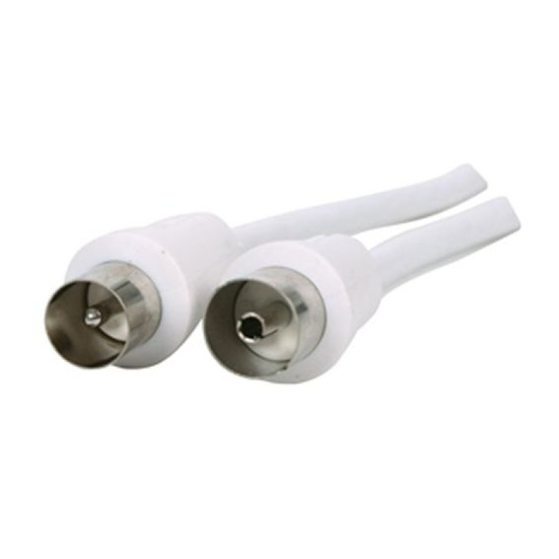 POWERTECH καλώδιο κεραίας RF αρσενικό - RF θηλυκό CAB-V001, λευκό, 1.5m