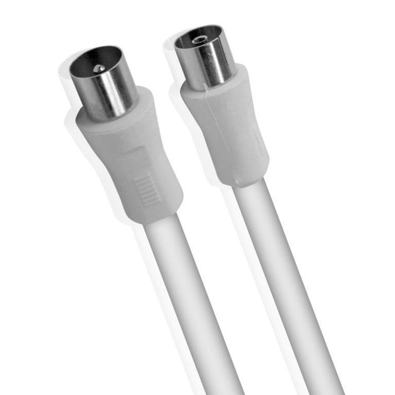POWERTECH καλώδιο κεραίας RF αρσενικό - RF θηλυκό CAB-V017, λευκό, 5m