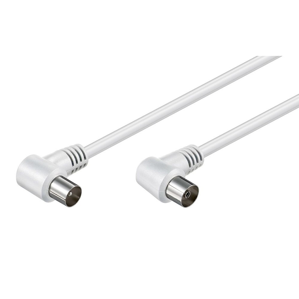 POWERTECH καλώδιο κεραίας RF αρσενικό - RF θηλυκό CAB-V024, γωνιακό, λευκό, 3m