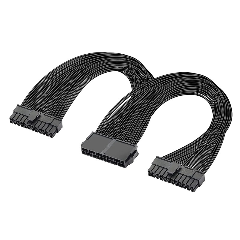 POWERTECH καλώδιο μητρικής 24pin σε 2x 24pin CAB-W052, 0.25m
