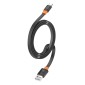 CELEBRAT καλώδιο USB-C σε USB CB-33C, flat, 3A, 1m, μαύρο