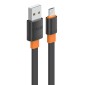 CELEBRAT καλώδιο micro USB σε USB CB-33M, flat, 2.1A, 1m, μαύρο