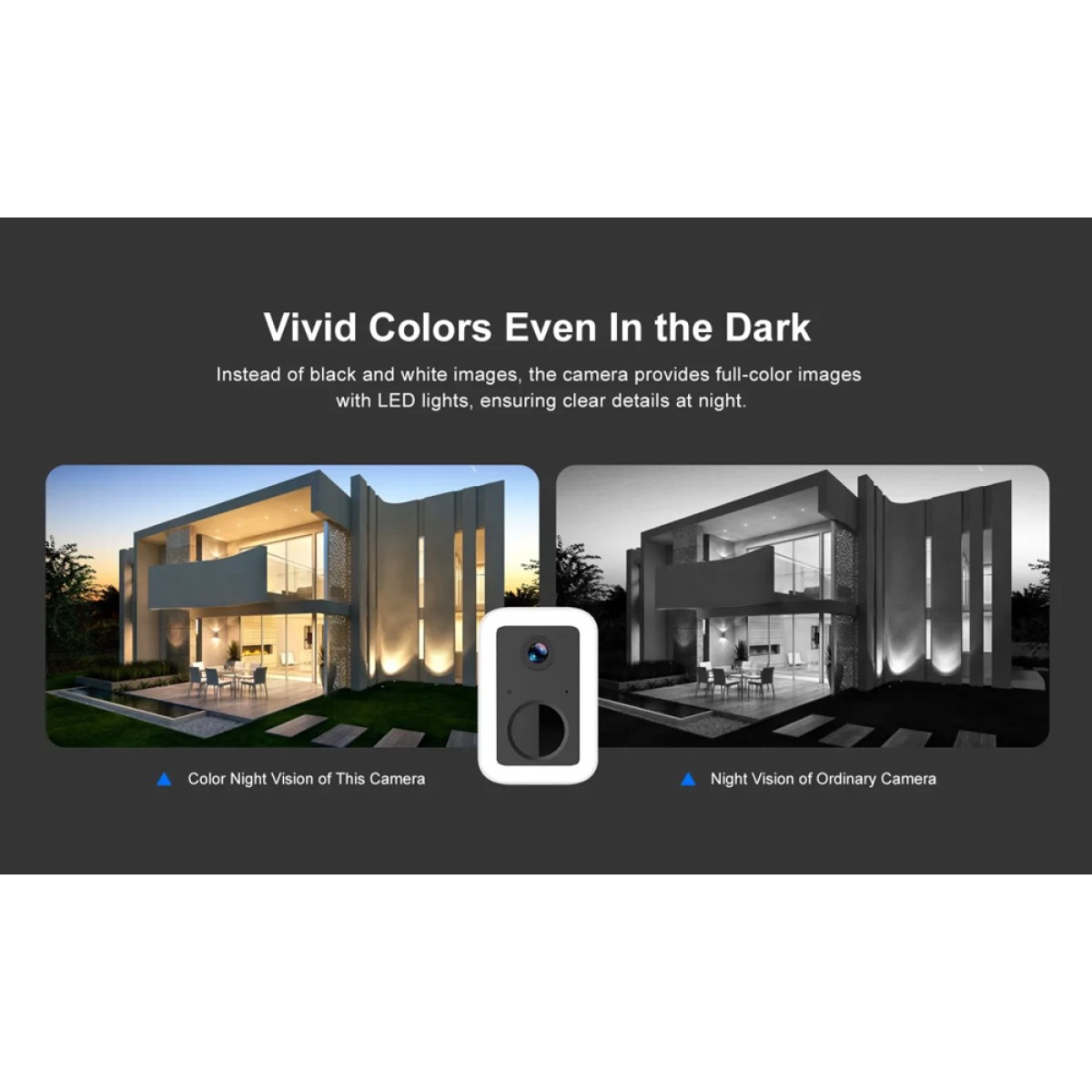 VSTARCAM smart ηλιακή κάμερα CB554 με φωτισμό, 3MP, WiFi, SD, 5200mAh, IP66