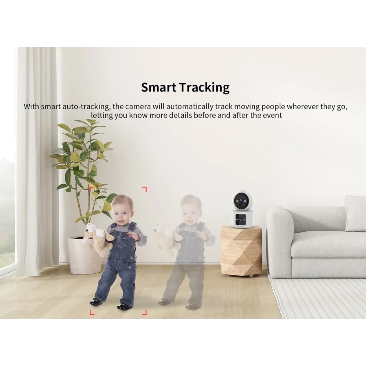 VSTARCAM smart κάμερα CB90DR, 2MP, dual lens, WiFi, PTZ, SD, 5200mAh backup battery