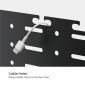 BRATECK cable management γραφείου CC11-20-1, μεταλλικό, 384x63x307mm, μαύρο