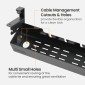 BRATECK cable management γραφείου CC11-22-1, μεταλλικό, 494x167x196mm, μαύρο