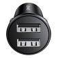 USAMS φορτιστής αυτοκινήτου C20, 2x USB, 2.4A, μαύρο