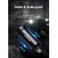 USAMS φορτιστής αυτοκινήτου C20, 2x USB, 2.4A, μαύρο