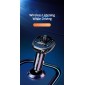 USAMS FM transmitter με οθόνη US-CC115, 2x USB, SD card, 3.4A, μαύρο