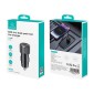 USAMS φορτιστής αυτοκινήτου CC283, USB & USB-C, 60W, μαύρος